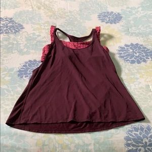 Lululemon workout top with attached sports bra